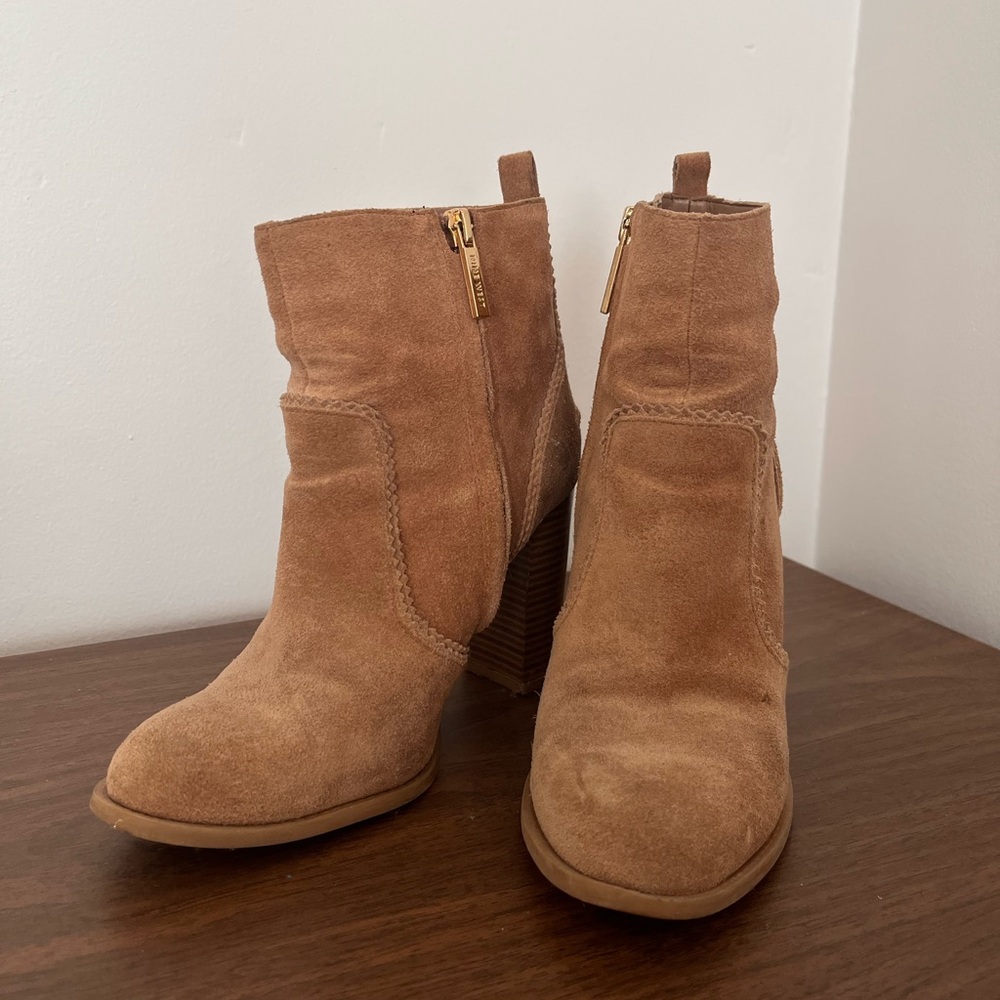 Nine West Brown Suede Ankle Booties